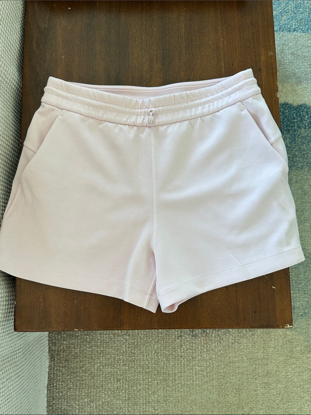 lululemon Softstreme light pink shorts